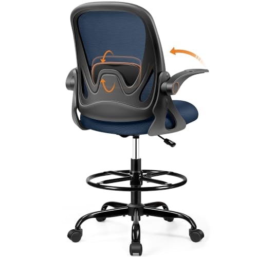 Ergonomic Tall Drafting Chair with Flip-Up Armrests and Foot Rest: $119.98 Ergonomic Tall Drafting Chair with Flip-Up Armrests and Foot Rest: $119.98