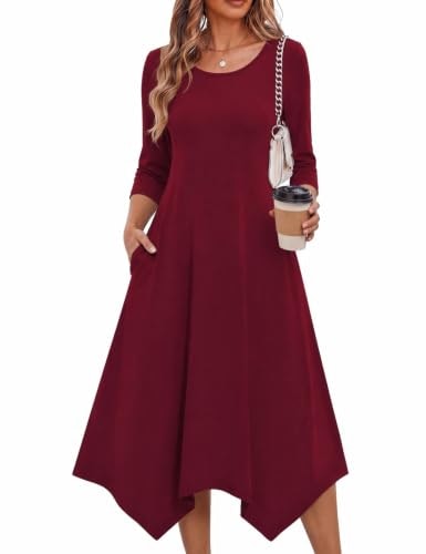 Zeagoo Women's Casual 3/4 Sleeve T-Shirt Dress: $26.98 Zeagoo Women's Casual 3/4 Sleeve T-Shirt Dress: $26.98