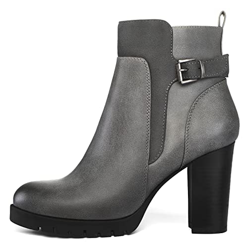 Mysoft Women's Chunky Stacked Heel Ankle Boots: $33.99 Mysoft Women's Chunky Stacked Heel Ankle Boots: $33.99