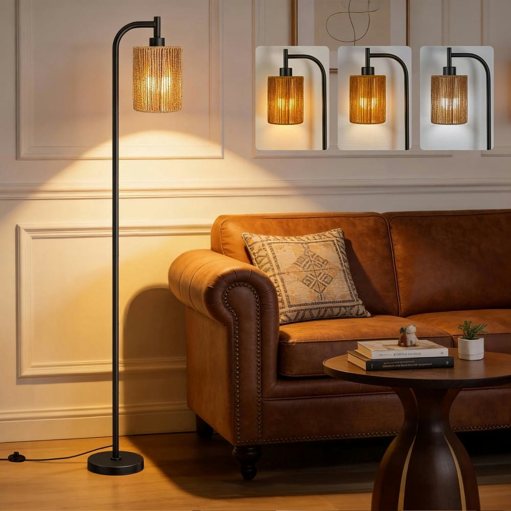 66-Inch Rattan Floor Lamp: $29.99 66-Inch Rattan Floor Lamp: $29.99