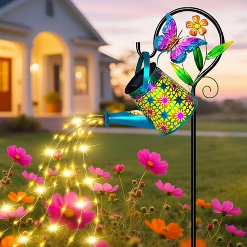 Butterfly Watering Can Solar Garden Light: $21.59 Butterfly Watering Can Solar Garden Light: $21.59
