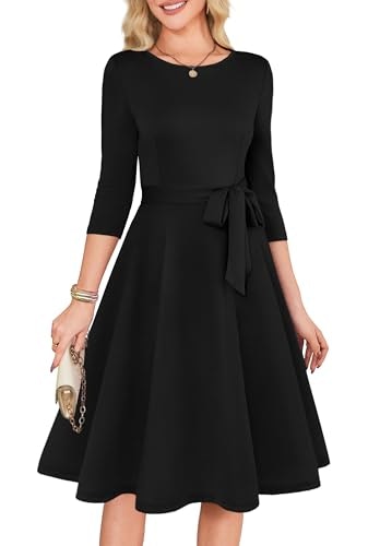 Rumia Women's 3/4 Sleeve Knee-Length Tea Party Dress: $23.79 Rumia Women's 3/4 Sleeve Knee-Length Tea Party Dress: $23.79