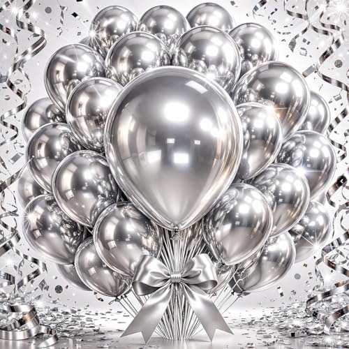 Chrome Silver Latex Balloons 100-Pack: $7.64 Chrome Silver Latex Balloons 100-Pack: $7.64