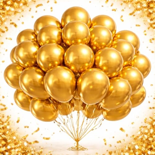 Metallic Gold Latex Balloons 100-Pack: $7.64