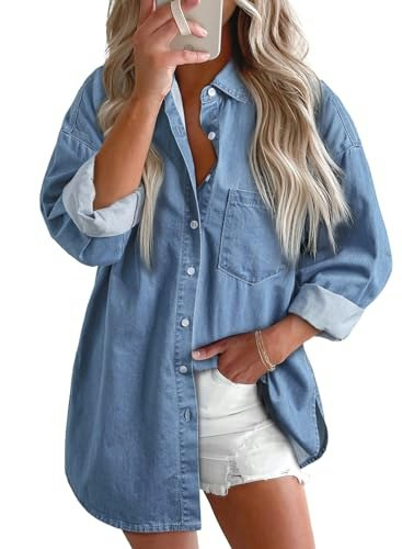 Astylish Women's Long Sleeve Denim Button-Down Shirt: $33.14 Astylish Women's Long Sleeve Denim Button-Down Shirt: $33.14