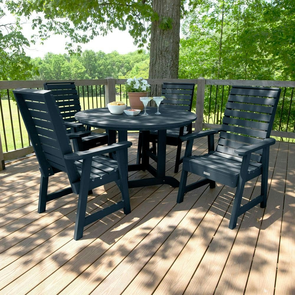 Weatherly 5-Piece Recycled Plastic Round Outdoor Dining Set: $2,116.54 Weatherly 5-Piece Recycled Plastic Round Outdoor Dining Set: $2,116.54