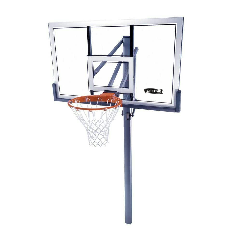 54-Inch Acrylic Power Lift In-Ground Basketball System: $519.99