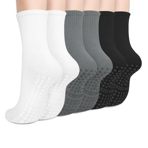 Justay Women's Non-Slip Pilates Grip Socks 6-Pack: $9.99 Justay Women's Non-Slip Pilates Grip Socks 6-Pack: $9.99