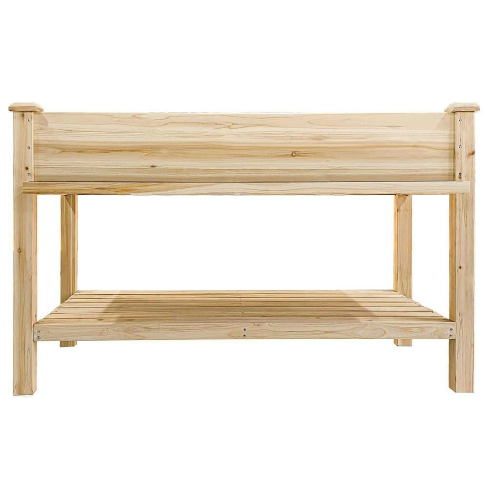 Elevated Wood Raised Garden Bed with Water Collection Tray: $242.84 Elevated Wood Raised Garden Bed with Water Collection Tray: $242.84