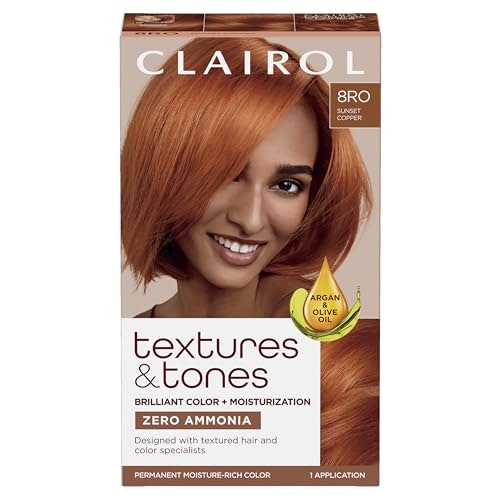 Clairol Textures & Tones Permanent Hair Dye 8RO Sunset Copper: $4.48 Clairol Textures & Tones Permanent Hair Dye 8RO Sunset Copper: $4.48