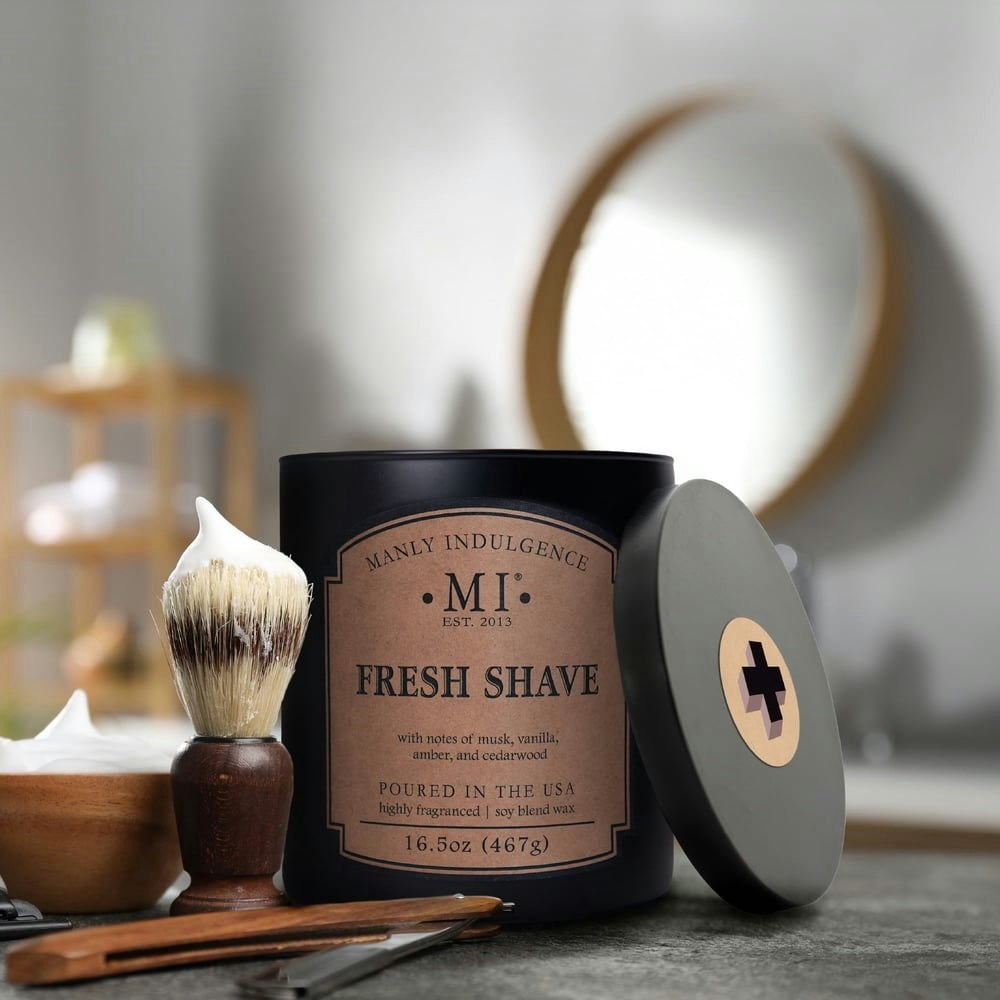 Manly Indulgence Fresh Shave 2-Wick Scented Candle 16.5-oz: $15.19 Manly Indulgence Fresh Shave 2-Wick Scented Candle 16.5-oz: $15.19