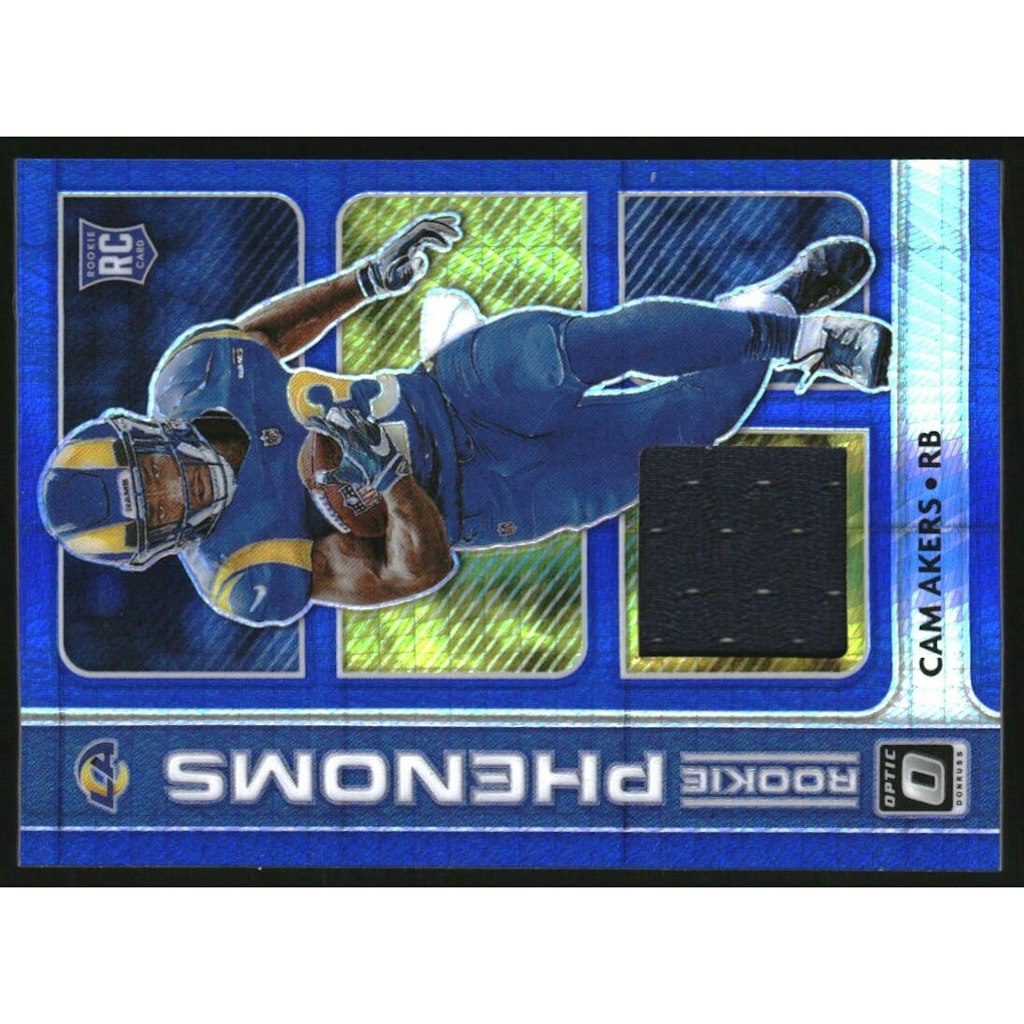 Cam Akers 2020 Donruss Optic Rookie Phenoms Jersey Blue Hyper #25 Trading Card: $13.50 Cam Akers 2020 Donruss Optic Rookie Phenoms Jersey Blue Hyper #25 Trading Card: $13.50