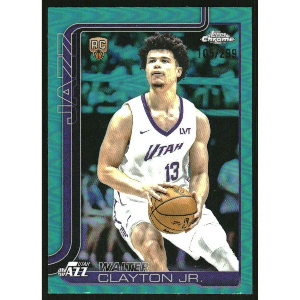 2025-26 Topps Chrome Walter Clayton Jr. Teal Refractor Trading Card: $22.50 2025-26 Topps Chrome Walter Clayton Jr. Teal Refractor Trading Card: $22.50
