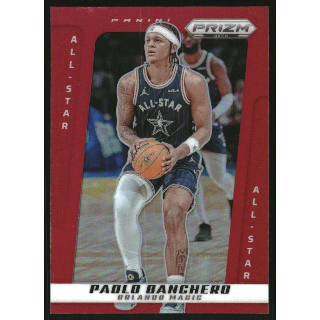 2024-25 Prizm Paolo Banchero Deca Prizms Red Card: $18 2024-25 Prizm Paolo Banchero Deca Prizms Red Card: $18