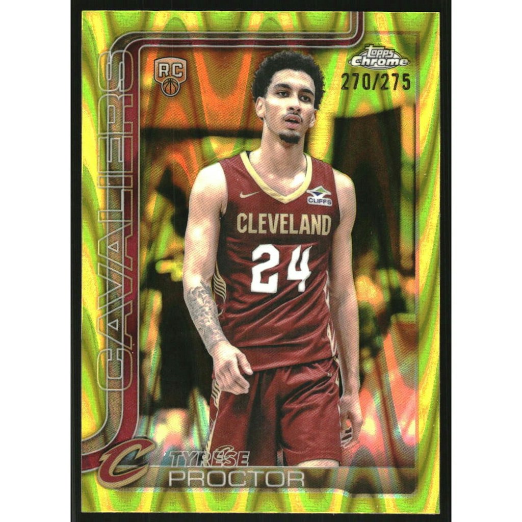 2025-26 Topps Chrome RayWave Yellow Refractor Tyrese Proctor Trading Card: $18 2025-26 Topps Chrome RayWave Yellow Refractor Tyrese Proctor Trading Card: $18