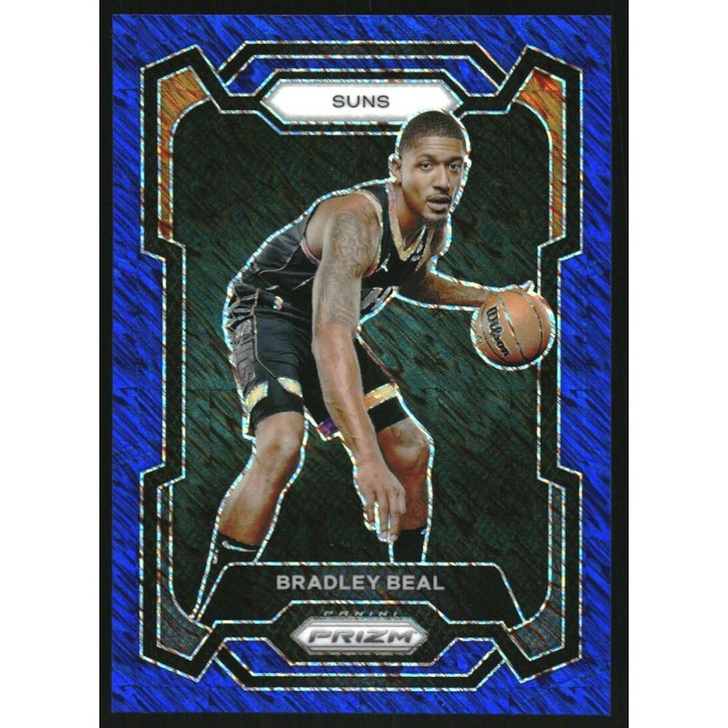 2023-24 Panini Prizm Bradley Beal Blue Shimmer Prizm Card: $27