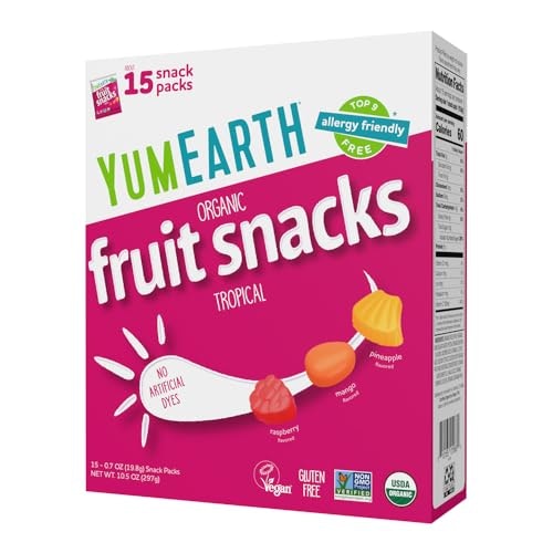 YumEarth Organic Tropical Fruit Snacks 15-Pack: $16.87