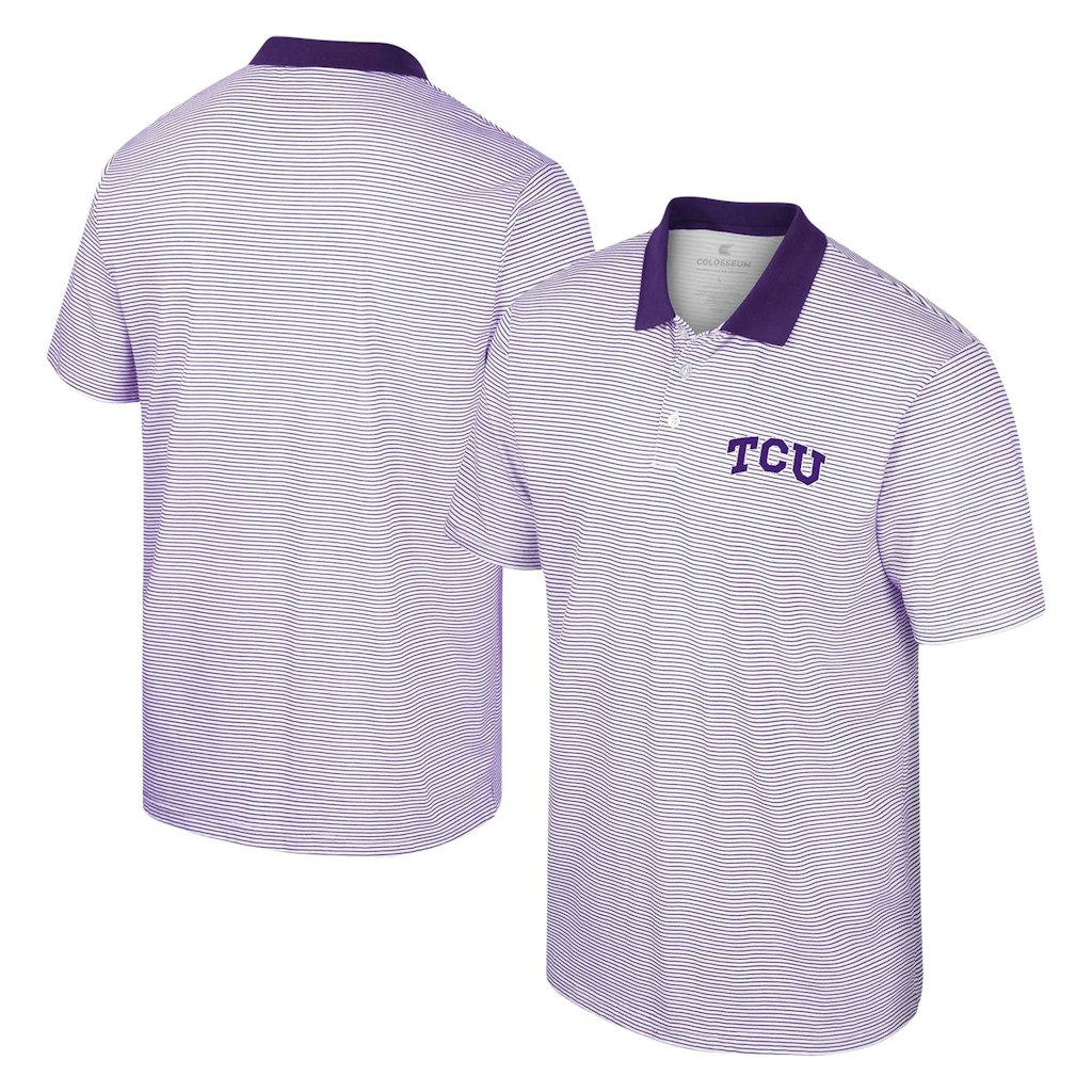 Colosseum TCU Horned Frogs Striped Polo: $49.99 Colosseum TCU Horned Frogs Striped Polo: $49.99