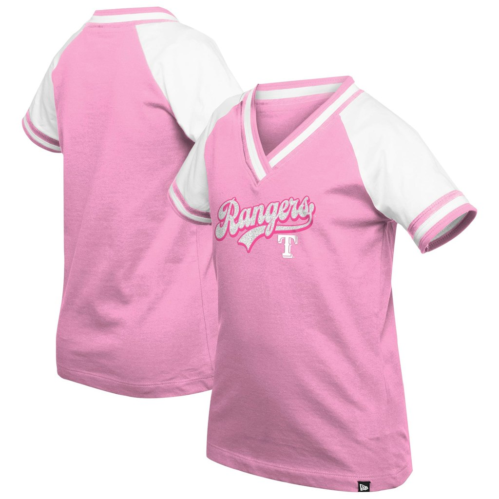 Girls Youth Texas Rangers V-Neck Raglan T-Shirt: $31.99 Girls Youth Texas Rangers V-Neck Raglan T-Shirt: $31.99