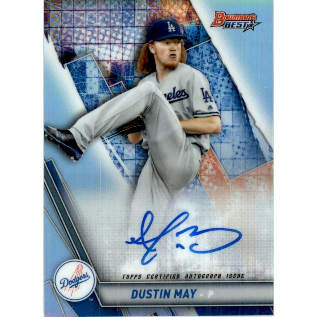 2019 Bowman's Best Dustin May Autograph Refractor Card: $22.50 2019 Bowman's Best Dustin May Autograph Refractor Card: $22.50