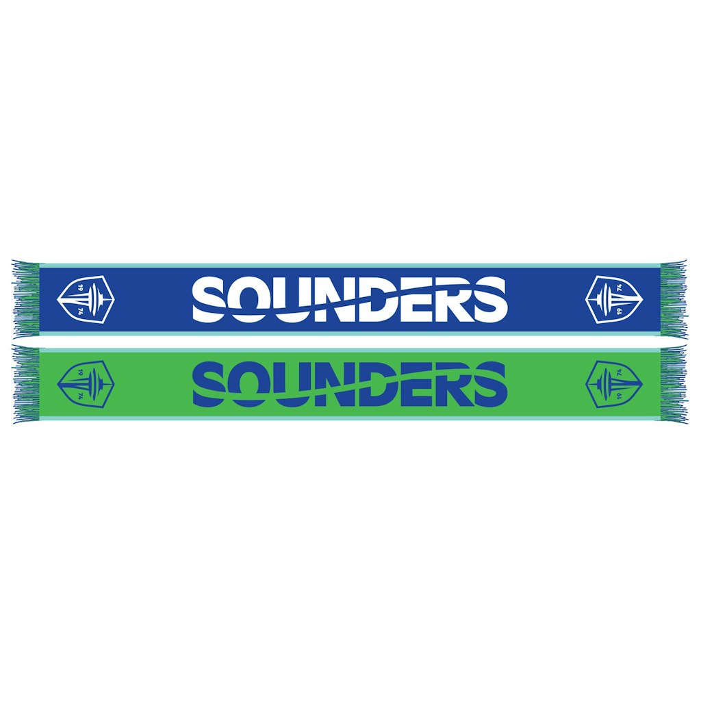 Seattle Sounders FC Wordmark Scarf: $34.99 Seattle Sounders FC Wordmark Scarf: $34.99