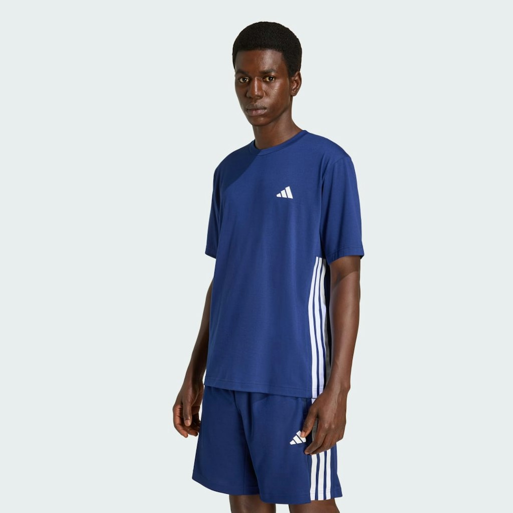 Adidas Workout Essentials Feelready 3-Stripes T-Shirt: $30 Adidas Workout Essentials Feelready 3-Stripes T-Shirt: $30
