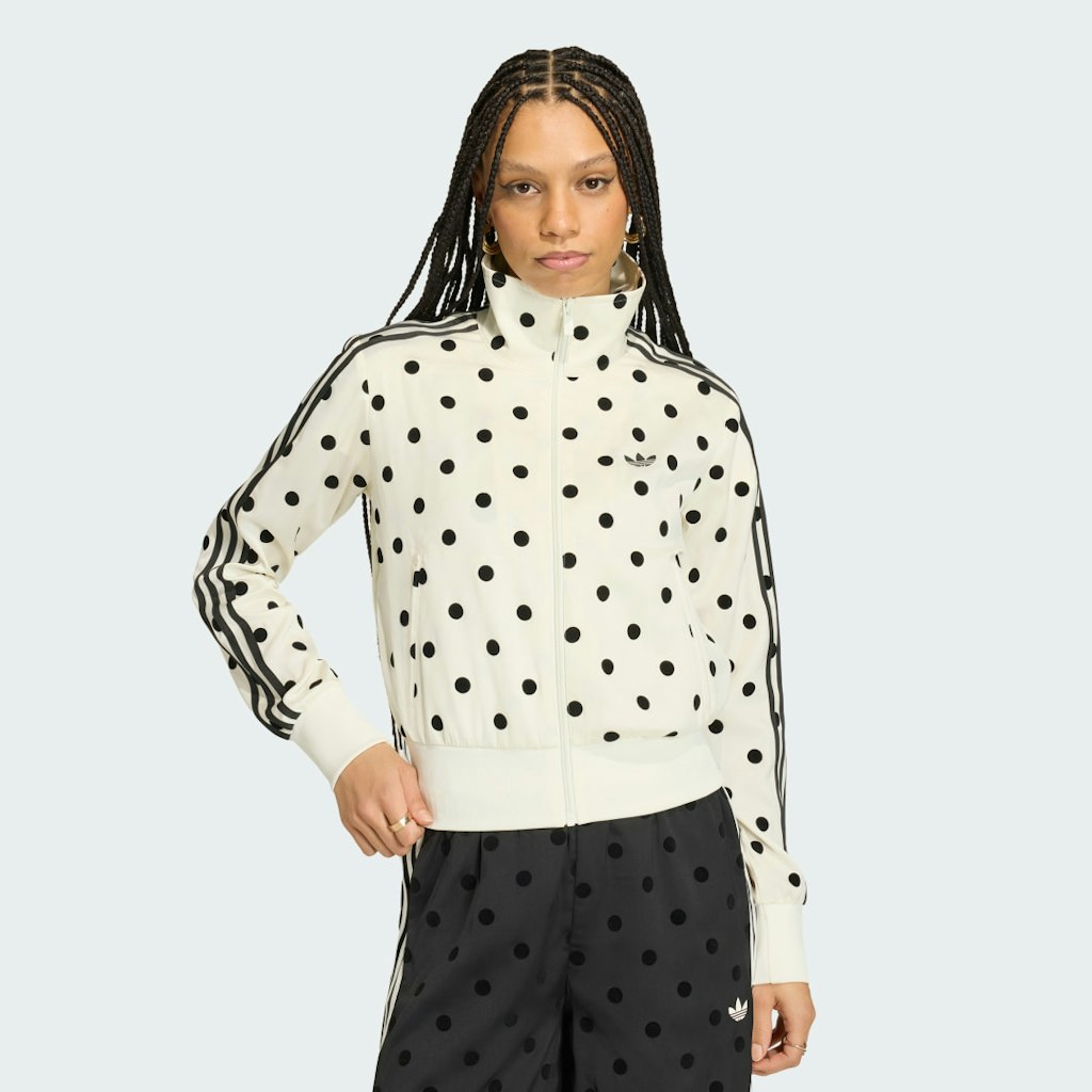 Satin Polka Dots Track Top: $85 Satin Polka Dots Track Top: $85