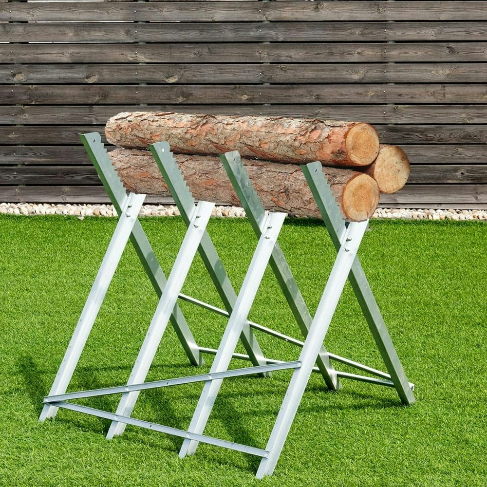 Zmshop Folding Steel Sawbuck Wood Cutting Stand: $45.99 Zmshop Folding Steel Sawbuck Wood Cutting Stand: $45.99