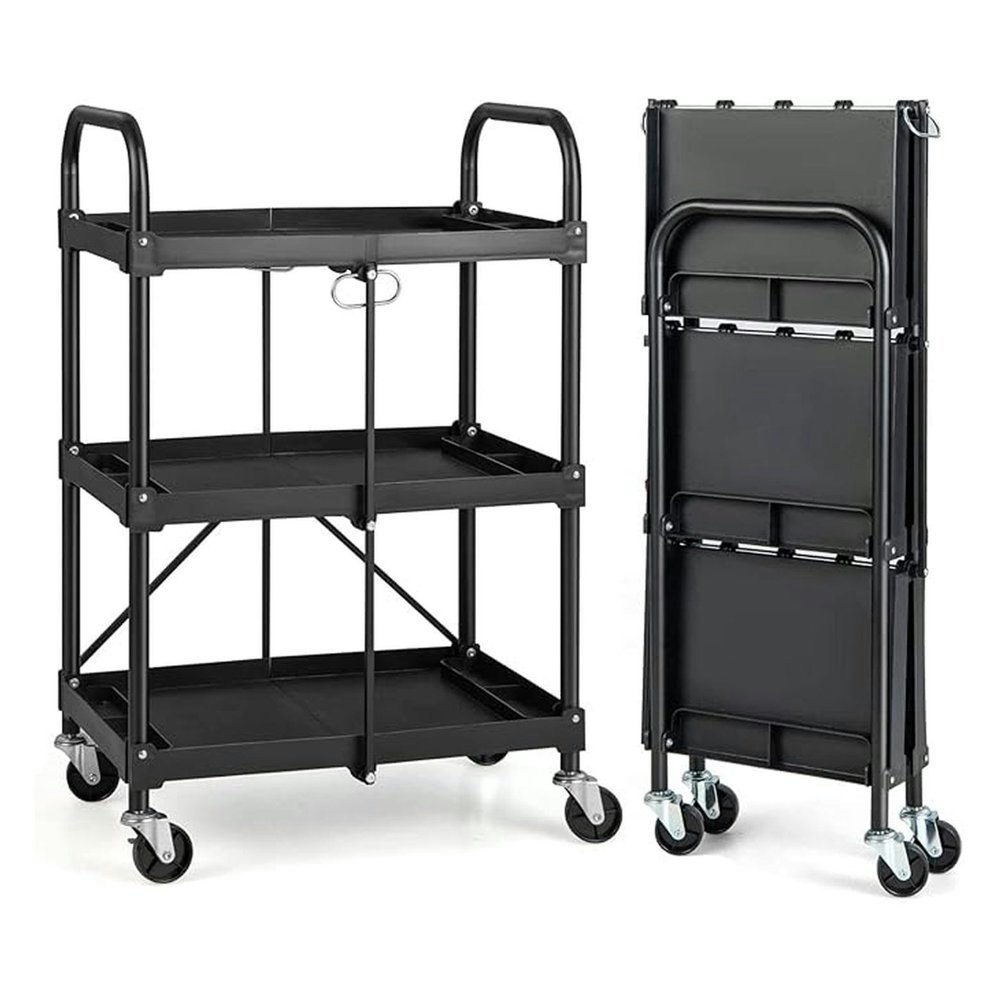 3-Tier Folding Metal Utility Cart: $95.99 3-Tier Folding Metal Utility Cart: $95.99
