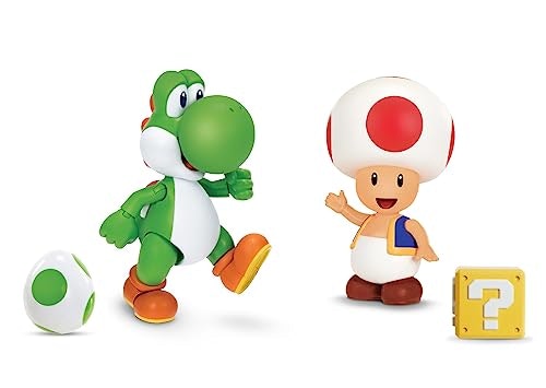 Super Mario Nintendo 4-Inch Yoshi & Toad Action Figure 2-Pack: $16.06