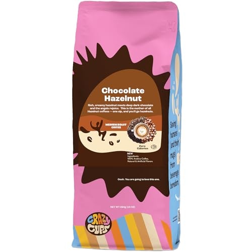 Crazy Cups Chocolate Hazelnut Ground Coffee 10-oz. Bag: $10.44 Crazy Cups Chocolate Hazelnut Ground Coffee 10-oz. Bag: $10.44
