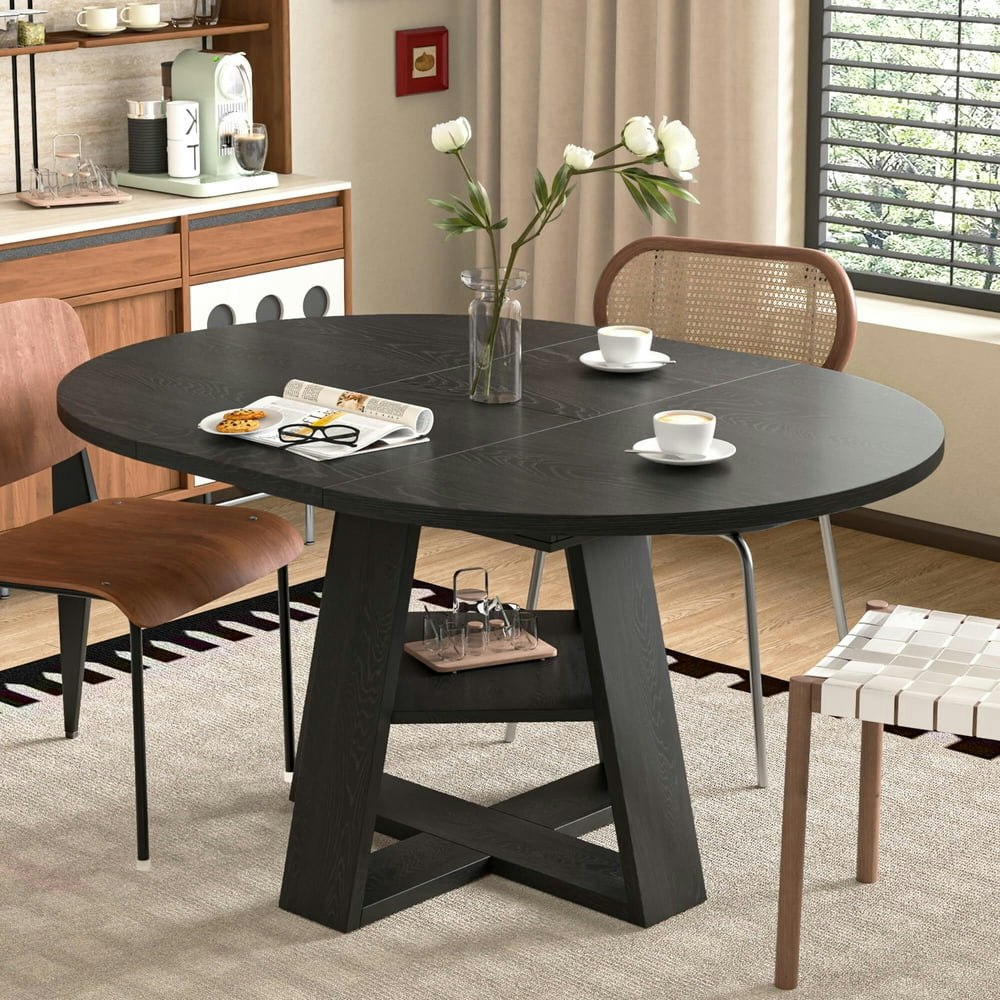 Fsbecl 43.3-to-59-Inch Extendable Round Dining Table: $116.10 Fsbecl 43.3-to-59-Inch Extendable Round Dining Table: $116.10
