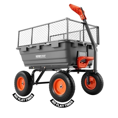 Vevor 10 Cubic-Foot 1,200lb Poly Garden Dump Cart: $182.67