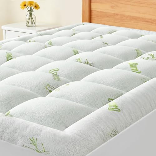 Sweetcrispy Twin Size Cooling Bamboo Mattress Topper: $17.88 Sweetcrispy Twin Size Cooling Bamboo Mattress Topper: $17.88