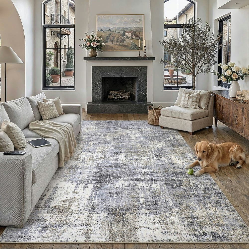 Berthmeer 6'x9' Abstract Area Rug: $56.99 Berthmeer 6'x9' Abstract Area Rug: $56.99