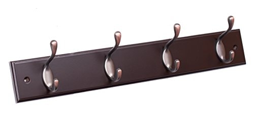 Birdrock Home 17-Inch Oval 4-Hook Coat and Hat Rack: $19.95