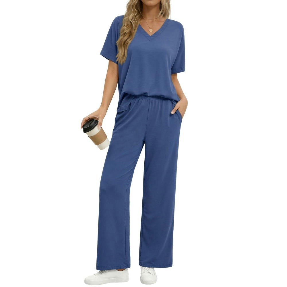 Fantaslook Women's 2-Piece Short Sleeve Lounge Set: $14.69 Fantaslook Women's 2-Piece Short Sleeve Lounge Set: $14.69