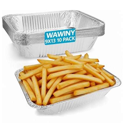 Wawiny 9x13 Aluminum Foil Pans 10-Pack: $14.39