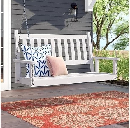 Shine Company Maine 54" Hardwood Porch Swing: $90 Shine Company Maine 54" Hardwood Porch Swing: $90