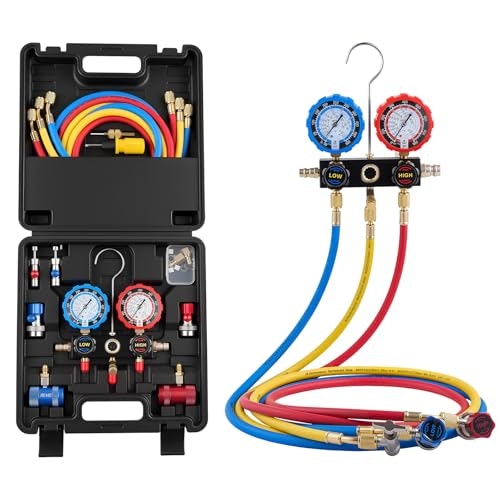 Vevor AC Manifold Gauge Set for R134a R404A R1234yf and R22 Refrigerants: $47.92