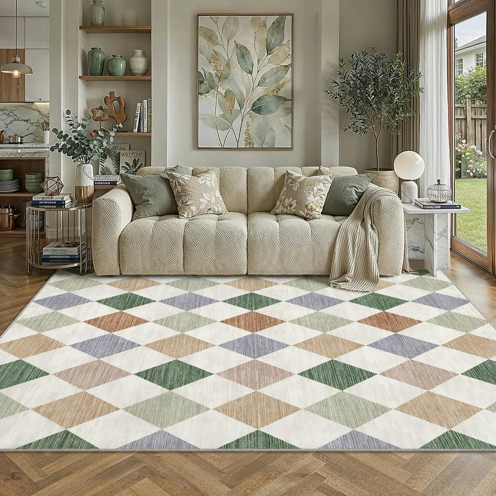 Berthmeer 5'x7' Geometric Area Rug: $44.99 Berthmeer 5'x7' Geometric Area Rug: $44.99