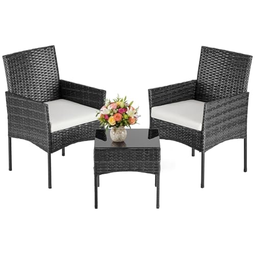 Dumos 3-Piece Outdoor Wicker Bistro Set: $67.85 Dumos 3-Piece Outdoor Wicker Bistro Set: $67.85