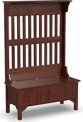 Homestyles Cherry Hall Tree w/ Bench for $137 + free shipping