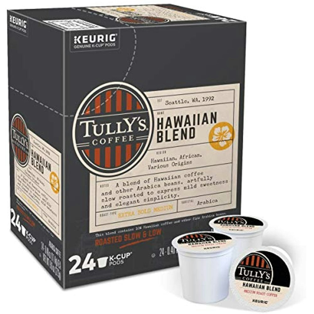 Tullys Hawaiian Blend Coffee K-Cup Packs 24-Pack: $20.94 Tullys Hawaiian Blend Coffee K-Cup Packs 24-Pack: $20.94