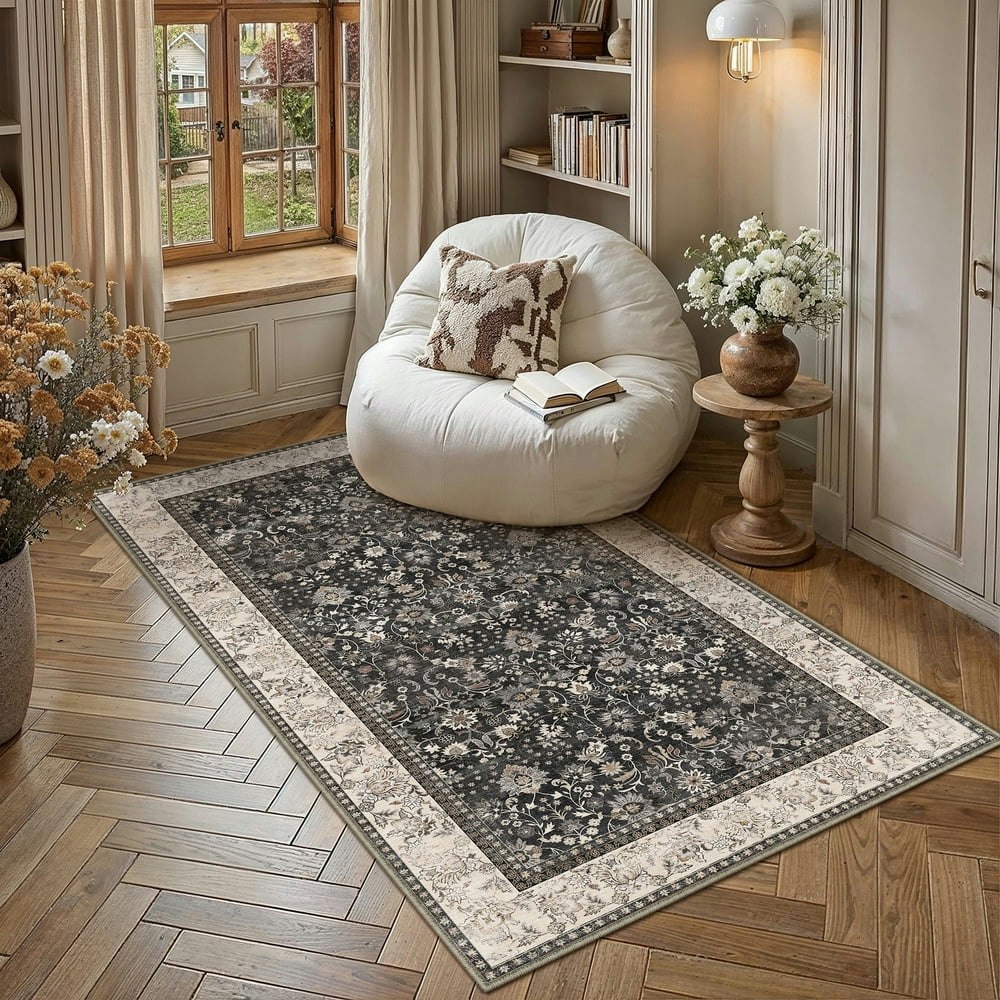 Berthmeer 3'x5' Vintage Floral Area Rug: $27.69 Berthmeer 3'x5' Vintage Floral Area Rug: $27.69