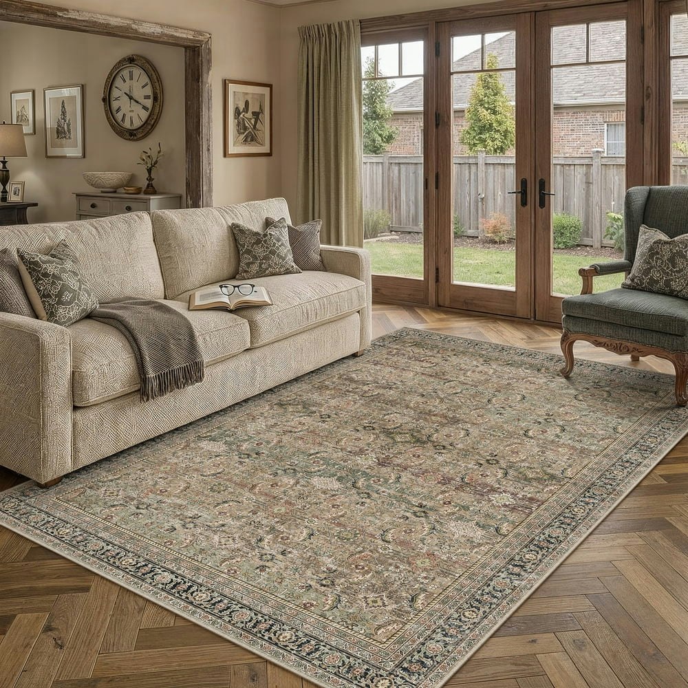 Berthmeer 8'x10' Vintage Oriental Area Rug: $74.09