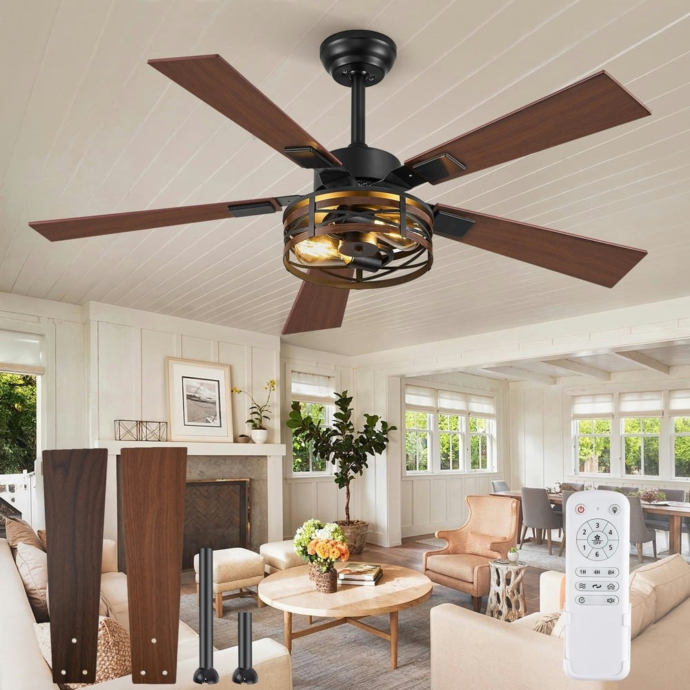 Lokivas 48-inch Farmhouse Ceiling Fan with Lights: $69.99