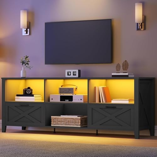 Yitahome 70-inch Farmhouse LED TV Stand: $129.18 Yitahome 70-inch Farmhouse LED TV Stand: $129.18