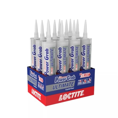 Loctite Power Grab Ultimate Crystal Clear Construction Adhesive 9-oz. 12-Pack: $117.52