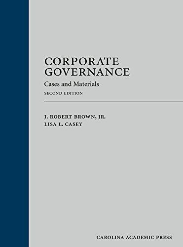 Corporate Governance Cases and Materials: $24.36